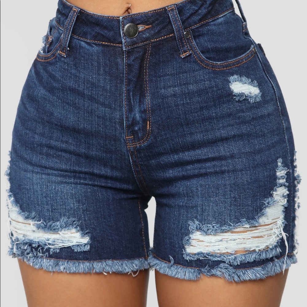 Fashion Nova Denim Distressed Shorts